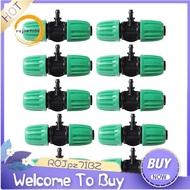 10 Pcs Barbed Tee 1/2 Inch Tubing (1/2Inch ID) 16mm to 1/4 Inch Irrigation Tube Anti-Drop Fitting (F