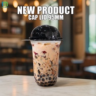 PENUTUP CAP LID 95MM DOME CAP LID BLACK 50PCS