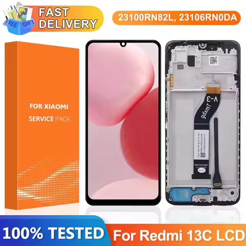 6.74" For Xiaomi Redmi 13C LCD Touch Screen Digitizer Assembly For Redmi 13C Display 23108RN04Y 2310
