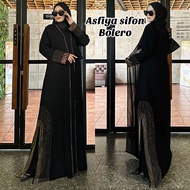 Abaya Gamis Hitam Turkey Dress Maxi Arab Saudi Bordir Turki Dubai