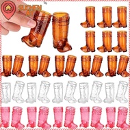 SUCHENMY 10Pcs Mini Cowboy Boot Glasses, Transparent 1 Oz Western Cowboy Glasses, Creative Plastic S
