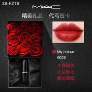 ﹍▤┇MAC Charm Chili Pepper #602 Gincu Peluru Warna Penuh Gincu Fesyen Gincu Bata Merah 3g Kotak Hadiah