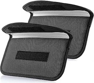 2 Pack Faraday Bags for Car Keys and Cell Phone, Signal Blocking Key Pouch Wallet, Anti-Tracking Ant