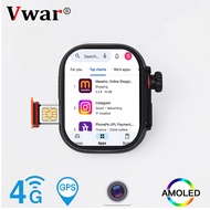 CVDFR 2024ใหม่แอนดรอยด์สมาร์ทวอท์ช Vwar S9 Ultra 4G Wifi GPS Google Play สมาร์ทวอชพร้อมกล้องสล็อตซิม