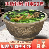 Planting Pot Balcony Iron Tree Pot Resin Thickened Fruit Tree Tray Extra Large Flower Pot Courtyard 