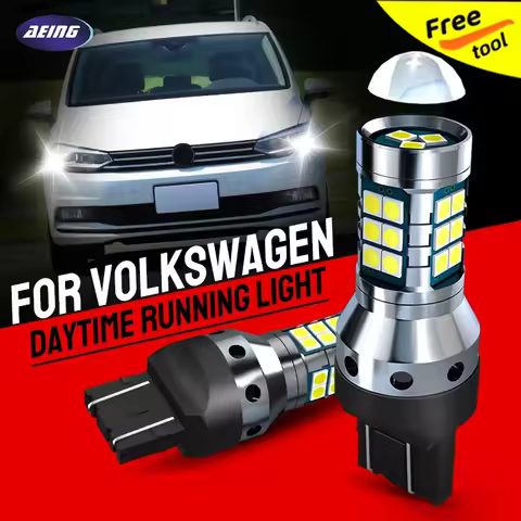 2*W21W 7440 LED Daytime Running Light Blubs No Error For VW Passat B8 Caravelle Ransporter Transport
