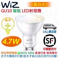 Wiz GU10 智能 4.7W LED燈膽 射燈膽 黃白光 2700K-6500K CRI 90 香港行貨 保用兩年