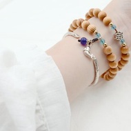 台灣檜木手串42粒8mm-鯉躍龍門(藍)|用實木球珠手鍊創想美好月日