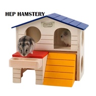 Hamster Wooden House with Two layer Hideout