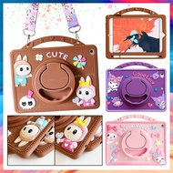 360° rotating Stand Kids Friendly Cute 3D Soft Silicone Cartoon Pattern Shockproof Tablet Case Cover