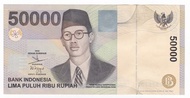 Uang kertas lama 50.000 Rupiah W.R. Soepratman