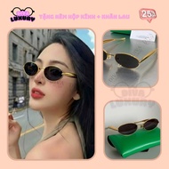 Trendy Sunglasses Ho Ha HN451 Diva Luxury Oval Sunglasses with Luxurious Titanium Metal Frame