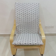 Ikea Poang Chair Cover Pello Chair cover (Strap ， Black White) Sarung Kerusi Ikea
