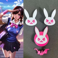 Overwatch D.Va cos Hairpin Hair Accessories Rabbit Hairpin Song Hana dva Headdress Brooch Acrylic