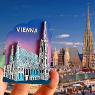 Austria Vienna Fridge Magnets Meisian Palace Hofburg Palace Stephen's Cathedral Scenery Souvenir Sti