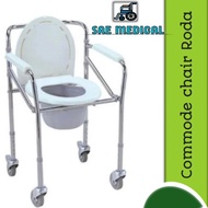 Kursi BAB Roda Commode Chair Pispot Toilet bisa Untuk Mandi Lansia