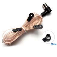 ILOIQD Indoor Use Portable Audio AM/FM 75 OFM Male Type HD Aerial FM Radio Antenna FM Radio Wire Cable Dipole Antenna T Antennas