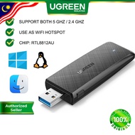 UGREEN USB WiFi Adapter for Desktop PC 5G 2.4G Dual Band AC650 433Mbps 200Mbps Stable Fast WiFi Dong