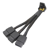 16Pin GPU Cable to 3X8Pin Pcie5.0 Cord 3x8pin 8PIN to 16Pin 12VHPWR 90°Right Angle Graphics Power Su