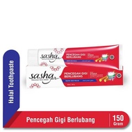 SASHA PASTA GIGI SIWAK PENCEGAH GIGI BERLUBANG 150gr/ PASTA GIGI SIWAK/ SASHA SIWAK MERAH PUTIH/ SAS