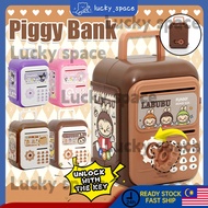 Labubu Keychain Piggy Bank for Kids - Kuromi Capybara ATM Money Box, Cute Cartoon Coin Bank for Girl