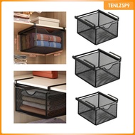 [tenlzsp9] under The Desk, Basket under The Shelf, Space-saving Sliding Shelf for Calculators, Spice