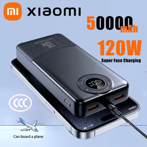 Xiaomi 50000mAh Large Capacity 120W Fast Charging Portable Charger External Battery Power Bank For I