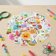 50Pcs Lab Science Stickers for Laptop, Helmet, Water Bottles - Waterproof Medical Biology Graffiti