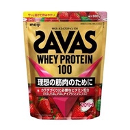 (訂購) 日本製造 明治 SAVAS Whey Protein 100 乳清蛋白粉 980g 草莓味