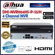 Dahua CCTV NVR 4 Channel Compact 1U 4PoE Lite H.265 Network Video Recorder With 4 PoE Port DHI-NVR11