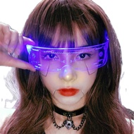 Halloween Party Luminous LED punk Glasses EL Wire Neon Light Up Visor Glasses cosplay Decorationfor bars clubs Carnival parties