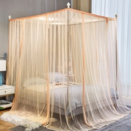 European Style 4 Corner Post Romantic Princess Lace Canopy Mosquito Net No Frame For Twin Full Queen King Bed Netting Bedding