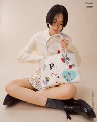 Pomelo. x Moomin กระเป๋าโท้ทปักลาย / Pomelo. x Moomin Embroidered Tote Bag - Off