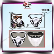 Face Mask Tactical Skull Helm Topeng Full Masker Tengkorak Goggle Kaca Pelindung WGG WGB