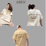Adlv unisex basic Korea style ulzzang freesize double-sided printed t-shirt with wide form 65kg TONGKHOS