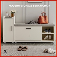 Modern Bench Storage Chair | Shoe Cabinet Storage Stool | Bench Chair with Storage