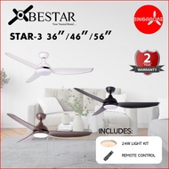 Bestar Star-3 36/46/56 inches with Installation DC Motor Series Fan Remote Control & 3-tone LED ligh