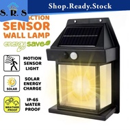 SRS_ Warm LED Solar Wall Light Outdoor Lighting Motion Sensor Automatic Night Light Lampu Solar Dind