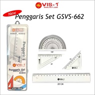 Ruler Set Long Ruler, Protractor, Triangle Ruler - ViS 1