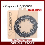 Litepro Single Chainring Oval Folding Bike Roadbike Double BCD 110 130