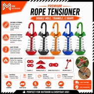 Camping Carabiner Tent Rope Tensioner Accessories Deck Peg Fishbone Fastener Flysheet Tarp 2 Holes S