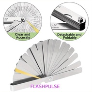 FLASHPULSE Feeler Gauge Set, Metric Size Standard SAE Thickness Gauge Set, Gauge Probe Gap Stainless