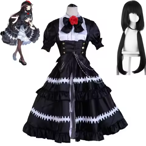Anime Tokisaki Kurumi Nightmare DATE A LIVE DateALive DAL Cosplay Costume Wig Ratatoskr Gothic Lolit