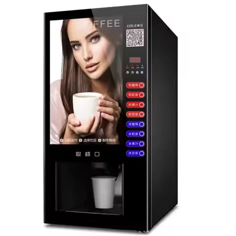 Coin-operated Mixing Instant Coffee Vending Machine Coin Coffee Machine Automatic Coffee Dispenser