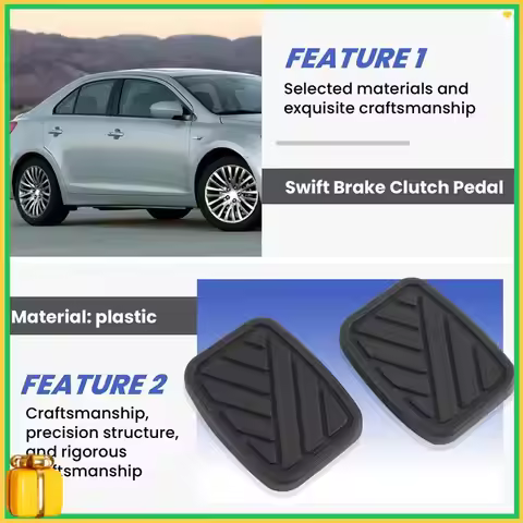 Premium 2PCS Brake Clutch Pedal Pad Covers 49751-58J00 For Suzuki Swift Vitara Samurai Esteem SX4 Ae