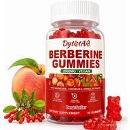 Berberine Gummies 2000mg (Berberine HCl) with Chromium 200mcg, High Potency Berberine HCl Supplement