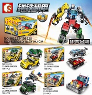 BRICK SEMBO BLOCK 4 IN 1 MECHA OF STEEL 1pcs