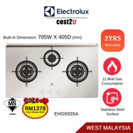 Electrolux 86cm UltimateTaste 300 Stainless Steel Built-In Gas Hob | EHG933SA (Gas Cooker Gas Stove Dapur Gas Cooker Hob