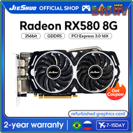 BIDUV JIESHUO AMD RX 580 8GB 2048sp Video graphics card GDDR5 GPU 256-bit PCI-E 3.0 rx580 8g PC Boar