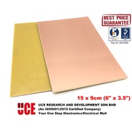 FR4 PCB 15x9CM ( 6"x3.5" ) SINGLE SIDED PRINTED CIRCUIT BOARD COPPER CLAD 1.5MM